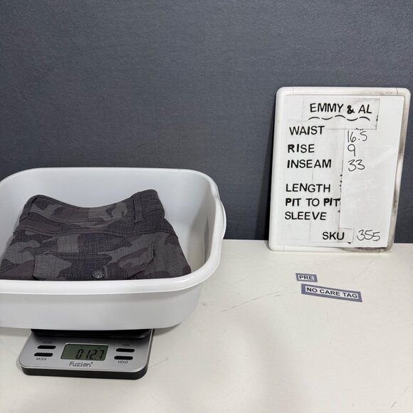 Prana Womens Halle Straight Leg Pant Size 8 Tall Gray Camo Hiking Convertible - Picture 9 of 13